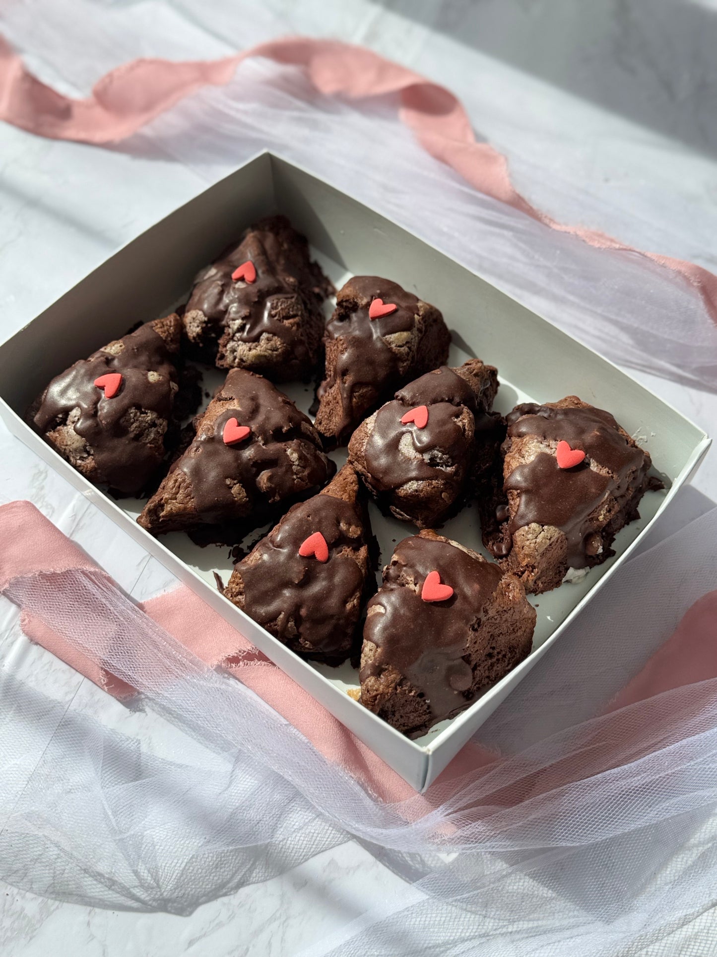 Valentine's Day Triple Chocolate Scone Box